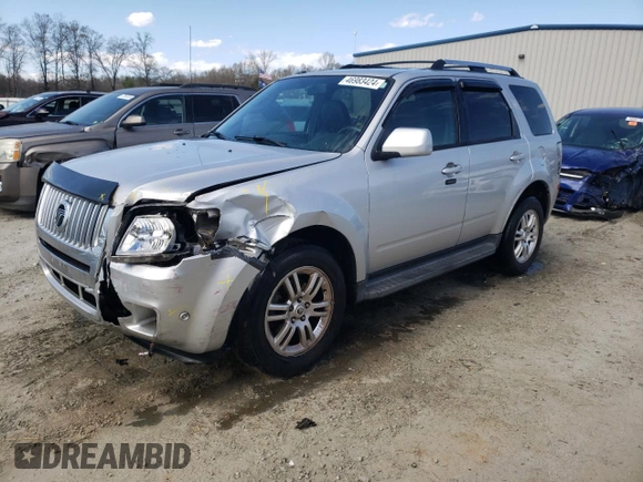 2010 Mercury Mariner Premier with VIN 4M2CN8HG9AKJ25139, listed as a Copart auction lot 46983424 with 196,403 mi miles and Salvage Title. Bid and sale history available at carsss.com. Image 1.