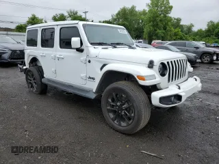 2023 Jeep Wrangler Sahara z VIN 1C4HJXEG9PW544275, wystawiony jako Copart lot #59932585 z przebiegiem 21 382 mil mil oraz Szkoda całkowita • Salvage title. Historia ofert i sprzedaży dostępna na DreamBid. Obrazek 4.