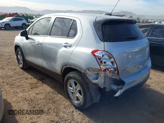 2022 Chevrolet Trax LS with VIN KL7CJKSMXNB555858, listed as a IAAI auction lot 41535285 with 75,468 mi miles and . Bid and sale history available at DreamBid. Image 3.
