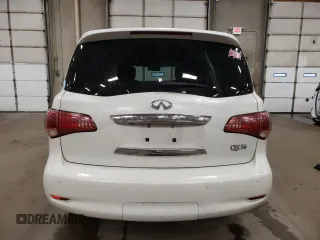 2011 Infiniti QX56 7-passenger with VIN JN8AZ2NE6B9004051, listed as a Copart auction lot 81329734 with 175,705 mi miles and Salvage Title. Bid and sale history available at carsss.com. Image 6.