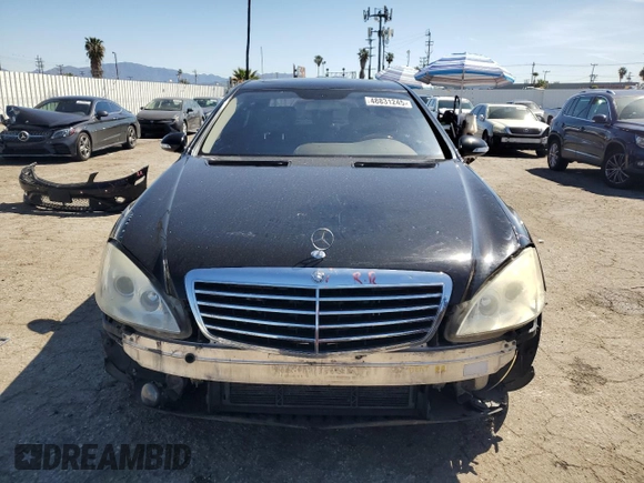 2008 Mercedes-Benz S 550 with VIN WDDNG71XX8A206492, listed as a Copart auction lot 48831245 with 205,849 mi miles and Salvage Title. Bid and sale history available at DreamBid. Image 5.
