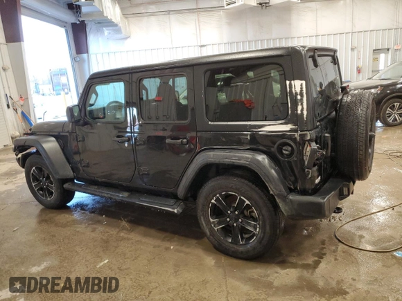 2022 Jeep Wrangler Unlimited Sport with VIN 1C4HJXDN9NW264238, listed as a Copart auction lot 87304774 with 33,217 mi miles and Salvage Title. Bid and sale history available at DreamBid. Image 2.