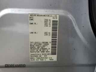 2018 Nissan LEAF SL with VIN 1N4AZ1CPXJC309389, listed as a Copart auction lot 43636015 with 76,070 mi miles and Clean Title. Bid and sale history available at DreamBid. Image 12.