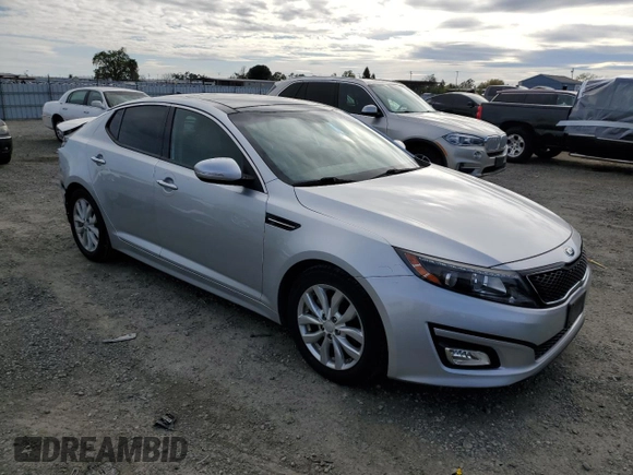 2015 Kia Optima EX with VIN 5XXGN4A75FG505073, listed as a Copart auction lot 50218595 with 77,199 mi miles and Salvage Title. Bid and sale history available at carsss.com. Image 4.