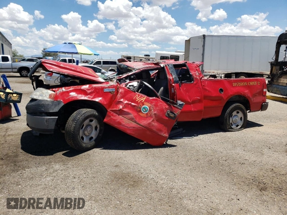 2005 Ford F-150 STX with VIN 1FTRX12W95KD20133, listed as a Copart auction lot 50662092 with 0 mi miles and Salvage Title. Bid and sale history available at carsss.com. Image 9.