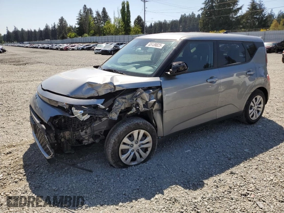 2023 Kia Soul LX with VIN KNDJ23AU6P7844417, listed as a Copart auction lot 55139825 with 27,648 mi miles and Salvage Title. Bid and sale history available at carsss.com. Image 1.