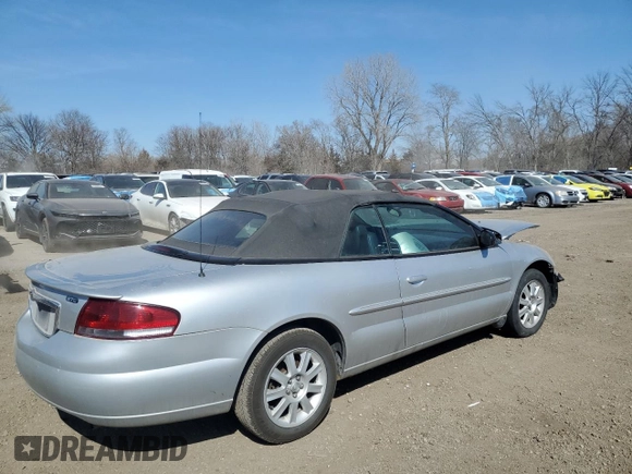 2005 Chrysler Sebring GTC with VIN 1C3EL75R85N618422, listed as a Copart auction lot 48548755 with 111,681 mi miles and Salvage Title. Bid and sale history available at DreamBid. Image 3.