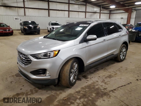 2019 Ford Edge Titanium with VIN 2FMPK4K92KBB68733, listed as a Copart auction lot 47167105 with 76,056 mi miles and Clean Title. Bid and sale history available at carsss.com. Image 1.