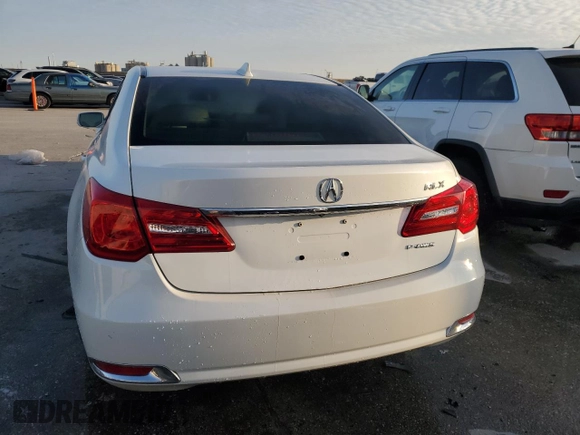 2015 Acura RLX Tech Pkg with VIN JH4KC1F50FC000398, listed as a Copart auction lot 41643615 with 122,834 mi miles and Salvage Title. Bid and sale history available at carsss.com. Image 6.