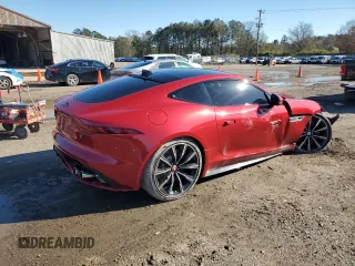 2021 Jaguar F-Type R with VIN SAJD51FE1MCK73529, listed as a Copart auction lot 41490695 with 23,201 mi miles and Salvage Title. Bid and sale history available at DreamBid. Image 3.