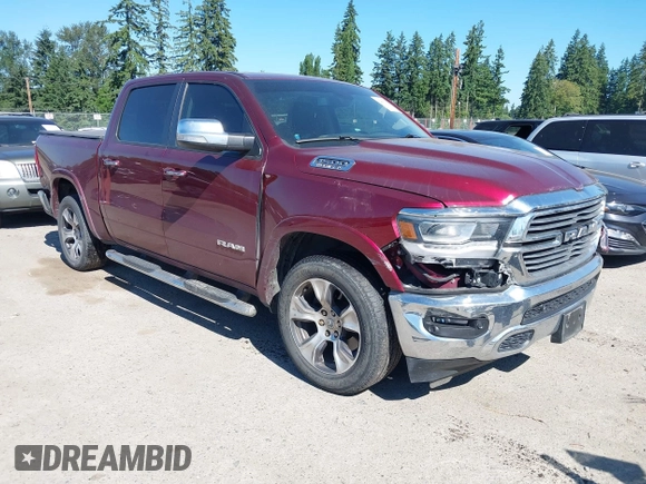 2019 Ram 1500 Laramie with VIN 1C6SRFJT2KN677400, listed as a IAAI auction lot 42441010 with 76,750 mi miles and . Bid and sale history available at DreamBid. Image 1.