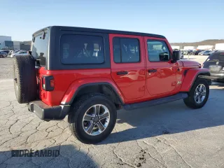 2018 Jeep Wrangler Unlimited Sahara z VIN 1C4HJXEN8JW283372, wystawiony jako Copart lot #47887815 z przebiegiem 106 235 mil mil oraz Szkoda całkowita • Salvage title. Historia ofert i sprzedaży dostępna na DreamBid. Obrazek 3.