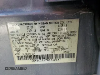 2008 Nissan Altima 3.5 SE with VIN 1N4BL21E78C210147, listed as a Copart auction lot 52485895 with 135,091 mi miles and Salvage Title. Bid and sale history available at carsss.com. Image 14.