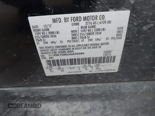 2018 Ford Explorer XLT z VIN 1FM5K7D89JGA54989, wystawiony jako IAAI lot #42170343 z przebiegiem 126 819 mil mil oraz . Historia ofert i sprzedaży dostępna na DreamBid. Obrazek 9.