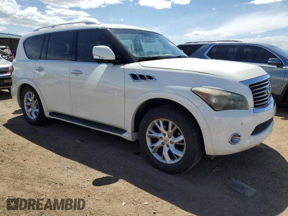 2011 Infiniti QX56 7-passenger with VIN JN8AZ2NEXB9005414, listed as a Copart auction lot 54880575 with 174,929 mi miles and Clean Title. Bid and sale history available at carsss.com. Image 4.