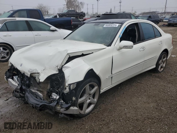 2009 Mercedes-Benz E-Class Luxury 3.5L with VIN WDBUF56X09B437014, listed as a Copart auction lot 85809224 with 168,431 mi miles and Salvage Title. Bid and sale history available at carsss.com. Image 1.