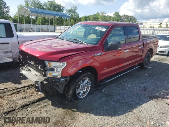 2016 Ford F-150 XL with VIN 1FTEW1CP4GFD12090, listed as a Copart auction lot 55382975 with 55,603 mi miles and Salvage title. Bid and sale history available at DreamBid. Image 1.