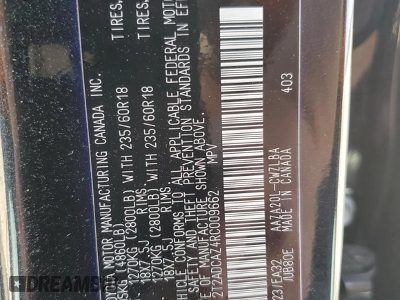 2024 Lexus NX 250 с VIN 2T2ADCAZ4RC009662, выставлен на аукционе Copart как лот 52331615 с пробегом 40 496 миль миль и Списание • Salvage title. История ставок и продаж доступна на DreamBid. Изображение 15.