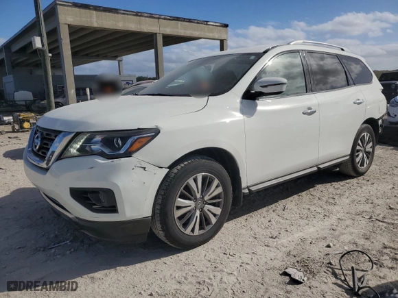 2020 Nissan Pathfinder S with VIN 5N1DR2AN0LC645047, listed as a Copart auction lot 84699254 with 43,275 mi miles and Salvage Title. Bid and sale history available at carsss.com. Image 1.