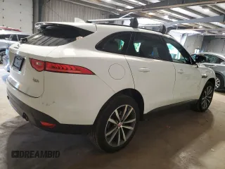 2018 Jaguar F-Pace 30t Prestige with VIN SADCK2GX4JA290720, listed as a Copart auction lot 61926075 with 44,008 mi miles and Salvage title. Bid and sale history available at DreamBid. Image 3.