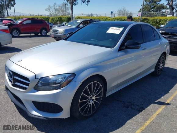 2017 Mercedes-Benz C-Class C 300 with VIN 55SWF4JB4HU219037, listed as a IAAI auction lot 41823696 with 77,577 mi miles. Bid and sale history available at carsss.com. Image 17.