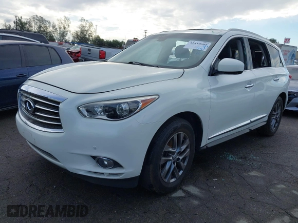 2015 Infiniti QX60 with VIN 5N1AL0MN4FC530895, listed as a IAAI auction lot 41410685 with 89,927 mi miles. Bid and sale history available at carsss.com. Image 2.