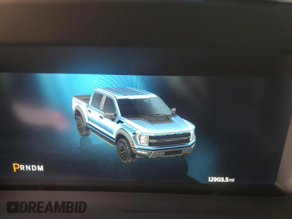 2023 Ford F-150 Raptor with VIN 1FTFW1RJ4PFC80622, listed as a Copart auction lot 45132825 with 12,903 mi miles and Salvage Title. Bid and sale history available at DreamBid. Image 9.