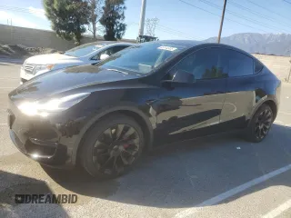 2023 Tesla Model Y Long Range z VIN 7SAYGDEE4PA025344, wystawiony jako Copart lot #46514305 z przebiegiem 23 357 mil mil oraz Szkoda całkowita • Salvage title. Historia ofert i sprzedaży dostępna na DreamBid. Obrazek 1.