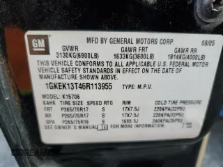 2006 GMC Yukon SLT with VIN 1GKEK13T46R113955, listed as a Copart auction lot 52398525 with 214,897 mi miles and Salvage Title. Bid and sale history available at carsss.com. Image 15.