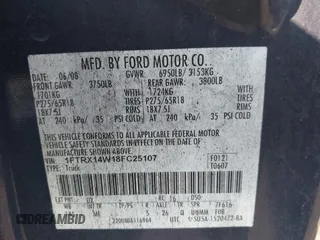 2008 Ford F-150 STX with VIN 1FTRX14W18FC25107, listed as a IAAI auction lot 42112634 with Not Provided miles. Bid and sale history available at carsss.com. Image 9.