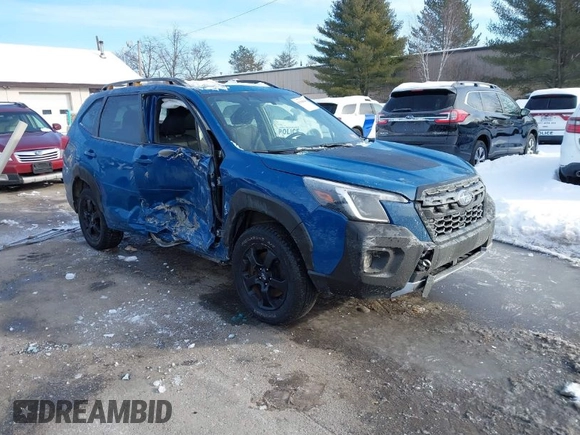 2023 Subaru Forester Wilderness with VIN JF2SKAMC8PH538116, listed as a IAAI auction lot 41500948 with 26,635 mi miles. Bid and sale history available at carsss.com. Image 1.