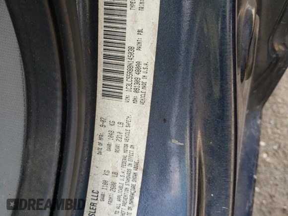2008 Chrysler Sebring Touring z VIN 1C3LC55R88N145038, wystawiony jako Copart lot #57938415 z przebiegiem 120 291 mil mil oraz Szkoda całkowita • Salvage title. Historia ofert i sprzedaży dostępna na DreamBid. Obrazek 12.