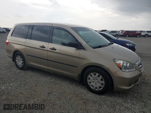 2005 Honda Odyssey LX with VIN 5FNRL382X5B107510, listed as a Copart auction lot 59554905 with 124,393 mi miles and Salvage title. Bid and sale history available at DreamBid. Image 4.