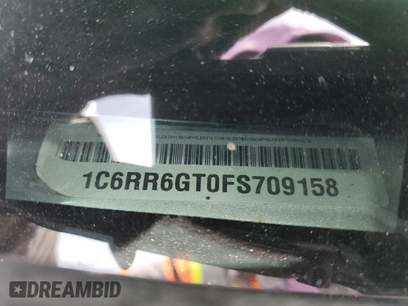 2015 Ram 1500 Lone Star with VIN 1C6RR6GT0FS709158, listed as a Copart auction lot 53070175 with 138,518 mi miles and Salvage Title. Bid and sale history available at carsss.com. Image 12.