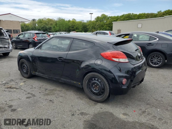 2015 Hyundai Veloster Turbo with VIN KMHTC6AE2FU240326, listed as a Copart auction lot 54400765 with 151,748 mi miles and Salvage title. Bid and sale history available at DreamBid. Image 2.