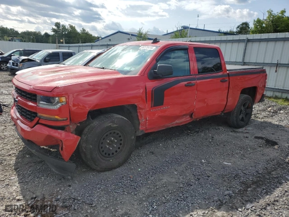 2018 Chevrolet Silverado 1500 Custom with VIN 3GCUKPEC7JG208655, listed as a Copart auction lot 66570414 with 0 mi miles and Salvage Title. Bid and sale history available at carsss.com. Image 1.