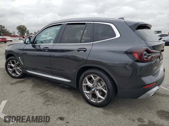 2022 BMW X3 sDrive30i with VIN WBX47DP01NN148035, listed as a Copart auction lot 53548425 with Not Provided miles and Salvage Title. Bid and sale history available at DreamBid. Image 2.