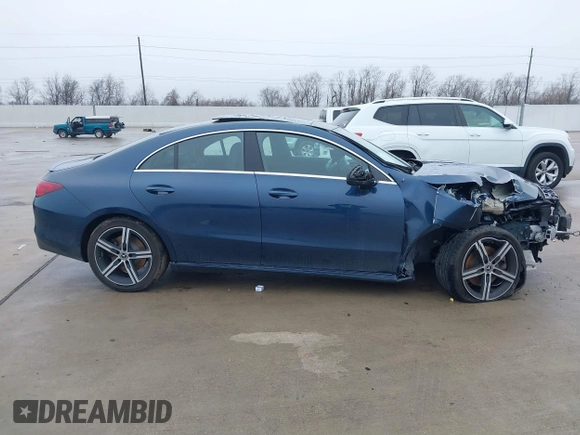 2020 Mercedes-Benz CLA with VIN WDD5J4HB9LN079259, listed as a IAAI auction lot 41450605 with 51,492 mi miles. Bid and sale history available at carsss.com. Image 13.