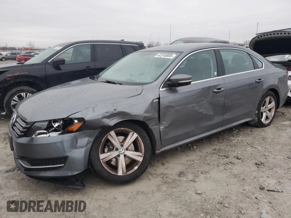 2014 Volkswagen Passat S with VIN 1VWAS7A31EC037092, listed as a Copart auction lot 42245805 with 113,053 mi miles and Salvage Title. Bid and sale history available at carsss.com. Image 1.