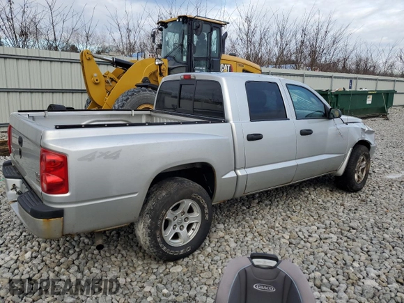 2007 Dodge Dakota SLT with VIN 1D7HW48P77S241407, listed as a Copart auction lot 86569024 with 141,730 mi miles and Salvage Title. Bid and sale history available at carsss.com. Image 3.