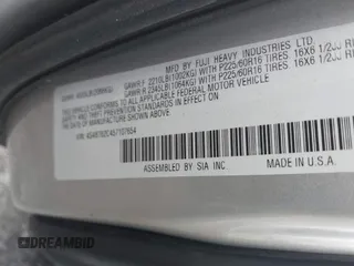 2005 Subaru Baja Special Sports с VIN 4S4BT62C457107654, выставлен на аукционе IAAI как лот 42474877 с пробегом 221 707 миль миль и . История ставок и продаж доступна на DreamBid. Изображение 9.