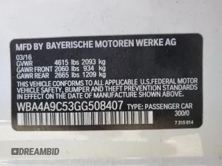 2016 BMW 4 Series 428i с VIN WBA4A9C53GG508407, выставлен на аукционе Copart как лот 56015705 с пробегом Не указан миль и Списание • Salvage title. История ставок и продаж доступна на DreamBid. Изображение 12.