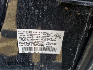 2014 Honda Pilot EX-L with VIN 5FNYF3H52EB011478, listed as a Copart auction lot 81804884 with Not Provided miles and Non Repairable. Bid and sale history available at DreamBid. Image 14.