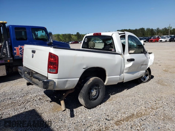 2005 Dodge 1500 ST with VIN 1D7HA16K75J646657, listed as a Copart auction lot 52172895 with Not Provided miles and Salvage Title. Bid and sale history available at carsss.com. Image 3.