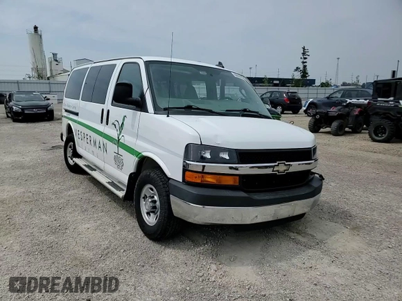 2016 Chevrolet Express Passenger LT with VIN 1GAZGMFG6G1163991, listed as a Copart auction lot 60600655 with 109,637 mi miles and Salvage title. Bid and sale history available at DreamBid. Image 14.