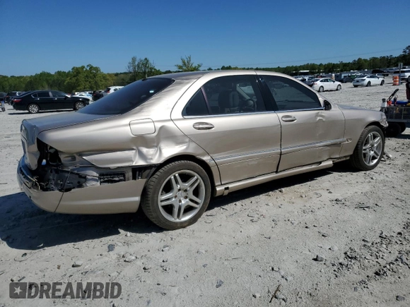 2006 Mercedes-Benz S 500 with VIN WDBNG75JX6A483736, listed as a Copart auction lot 53424695 with 86,999 mi miles and Salvage Title. Bid and sale history available at DreamBid. Image 3.