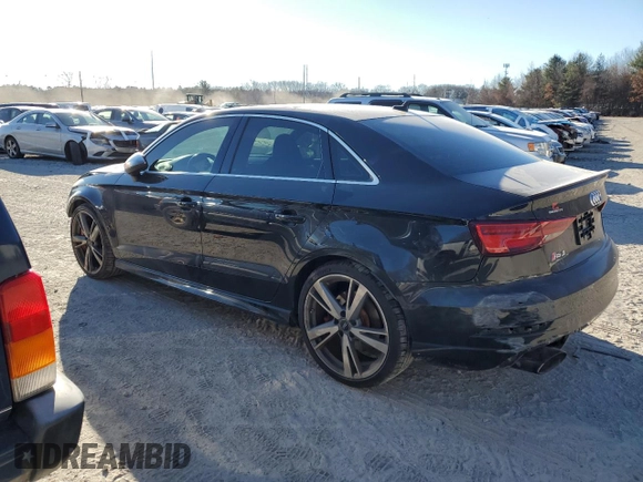 2019 Audi RS 3 with VIN WUABWGFF8KA907574, listed as a Copart auction lot 87910395 with 38,289 mi miles and Salvage title. Bid and sale history available at DreamBid. Image 2.