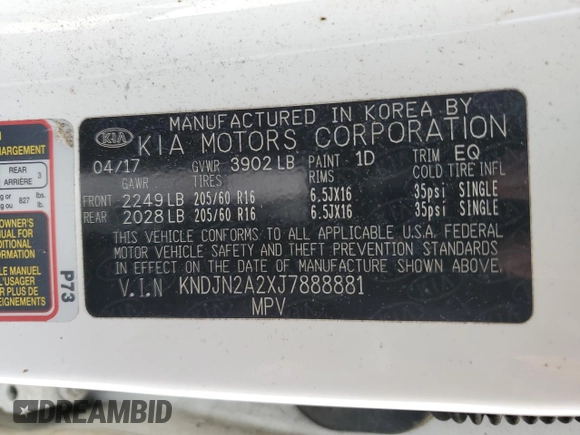2018 Kia Soul with VIN KNDJN2A2XJ7888881, listed as a Copart auction lot 48987585 with 153,481 mi miles and Salvage Title. Bid and sale history available at carsss.com. Image 13.