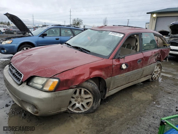 2003 Subaru Legacy Wagon Outback with VIN 4S3BH675137619207, listed as a Copart auction lot 85928134 with 0 mi miles and Salvage Title. Bid and sale history available at carsss.com. Image 1.