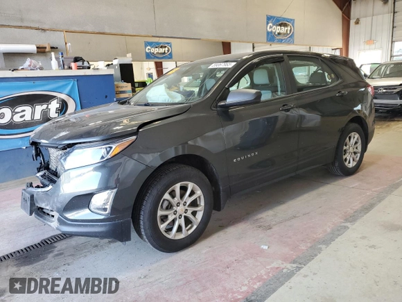 2021 Chevrolet Equinox LS z VIN 2GNAXSEV9M6103938, wystawiony jako Copart lot #59067965 z przebiegiem Nie podano mil oraz Szkoda całkowita • Salvage title. Historia ofert i sprzedaży dostępna na DreamBid. Obrazek 1.